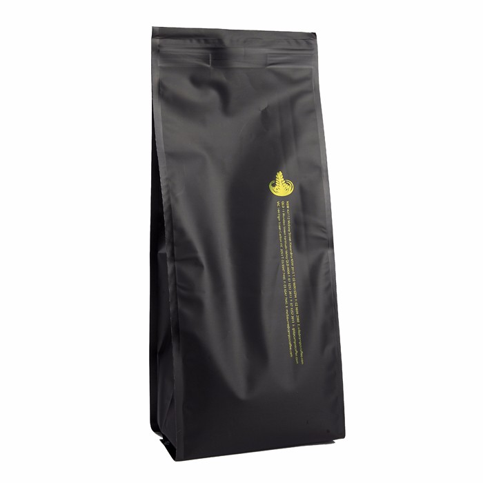 Bolsas de embalaje de granos de café reutilizables personalizados Quad Seal