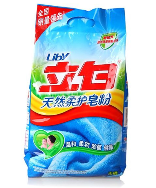 Bolsa de detergente con sello cuádruple