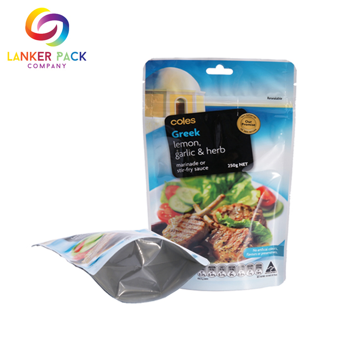 Alimentos personalizados Ziplock de grado alimenticio Stand Up Bag